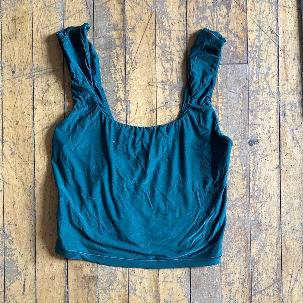 Aerie green Crop Tank Top